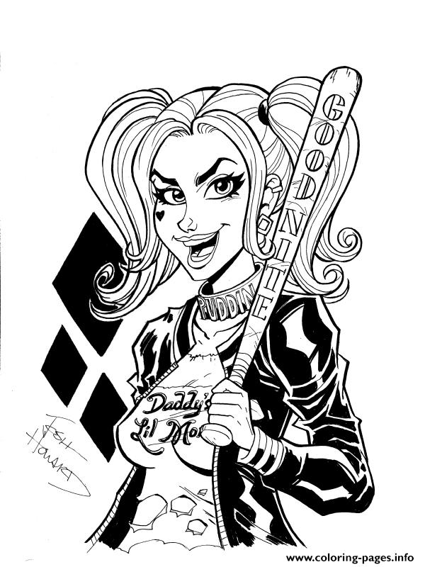 600x800 Good Night Harley Quinn Coloring Pages Printable