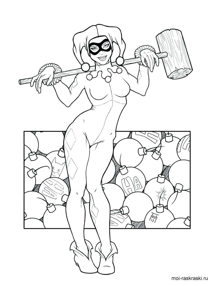 750x1000 Harley Quinn Logo Coloring Pages Ideas For Adults