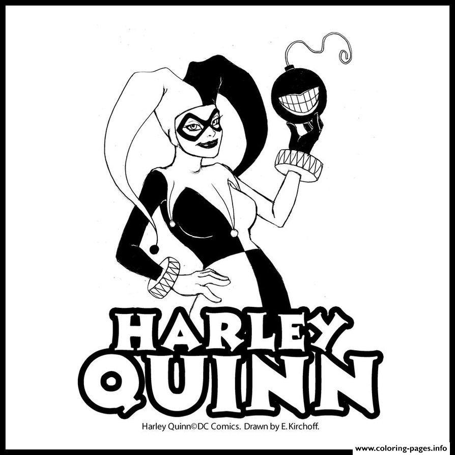 894x894 Free Harley Quinn Coloring Page Printable At Pages