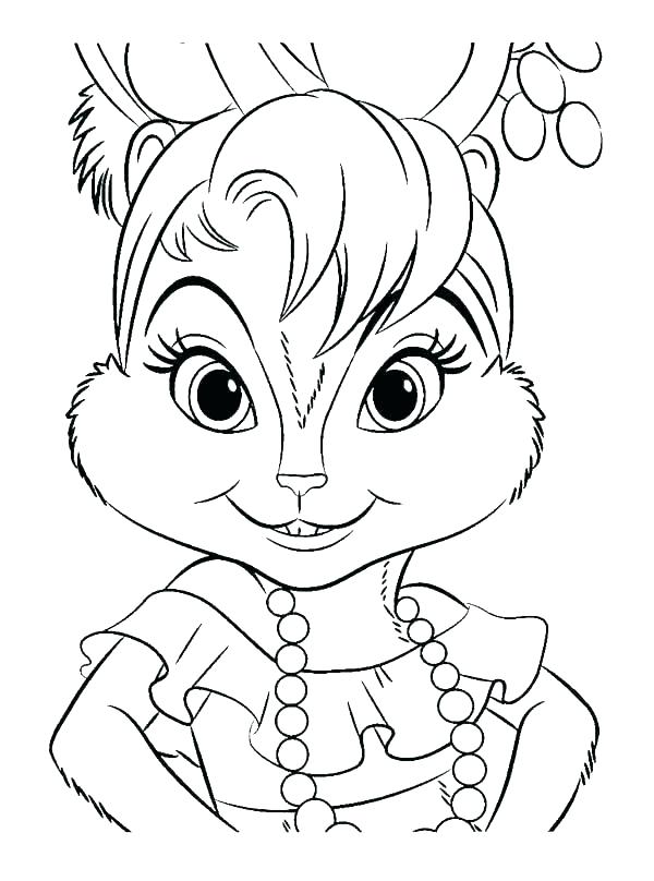 600x808 Chipmunks Coloring Pages With A Guitar From And The Chipmunks