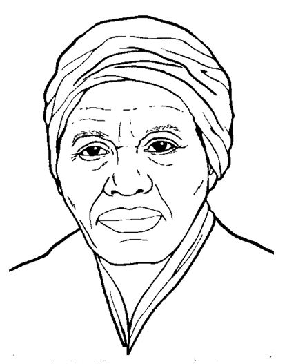 429x527 Harriet Tubman Coloring Page Profile Drawing Board Weekly