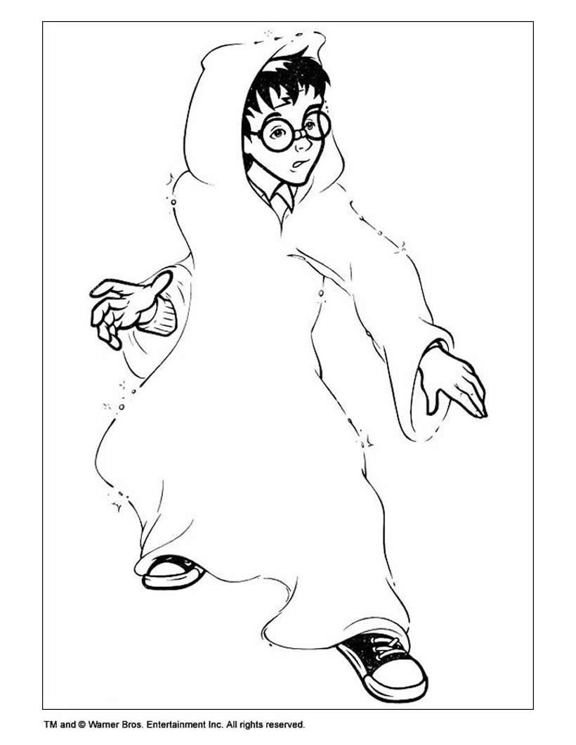 820x1060 Harry Potter With Invisible Cape Coloring Pages