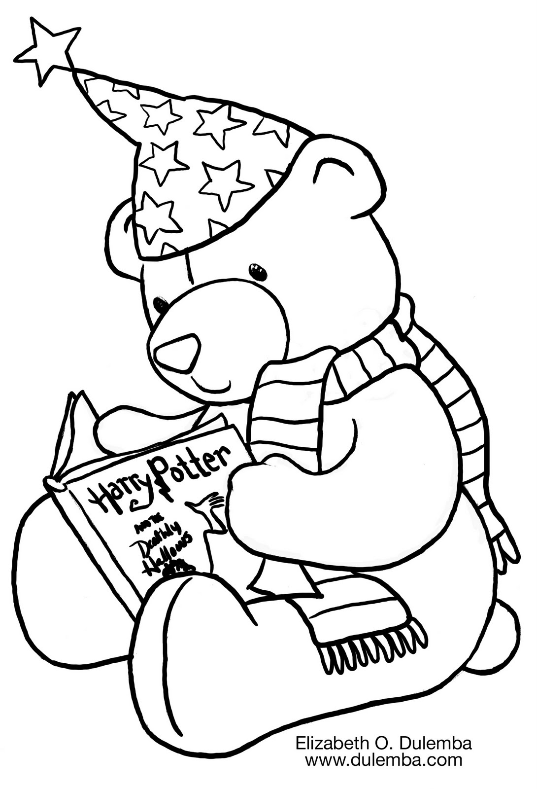 1090x1600 Coloring Activity Pages Harry Potter Teddy Bear Coloring Page