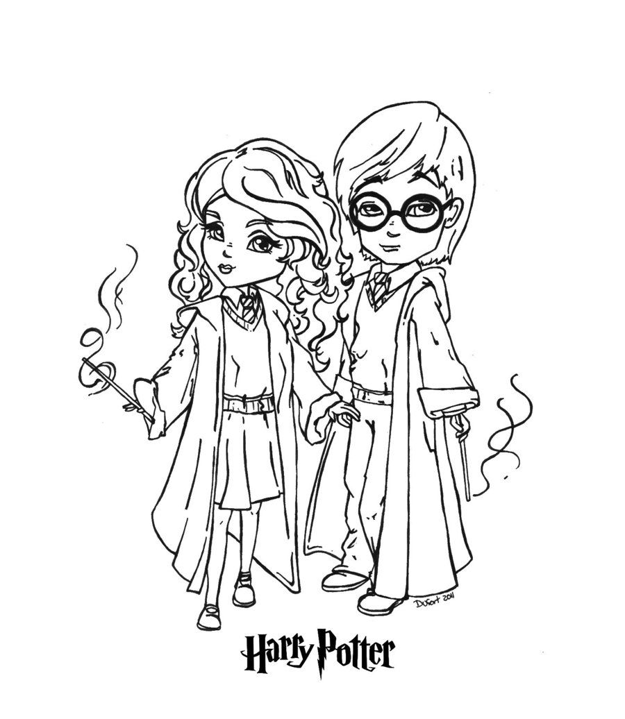 900x1036 Harry And Hermione