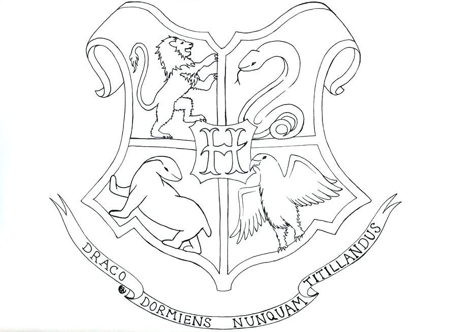 900x654 Harry Potter Coloring Pages Hogwarts Crest Page