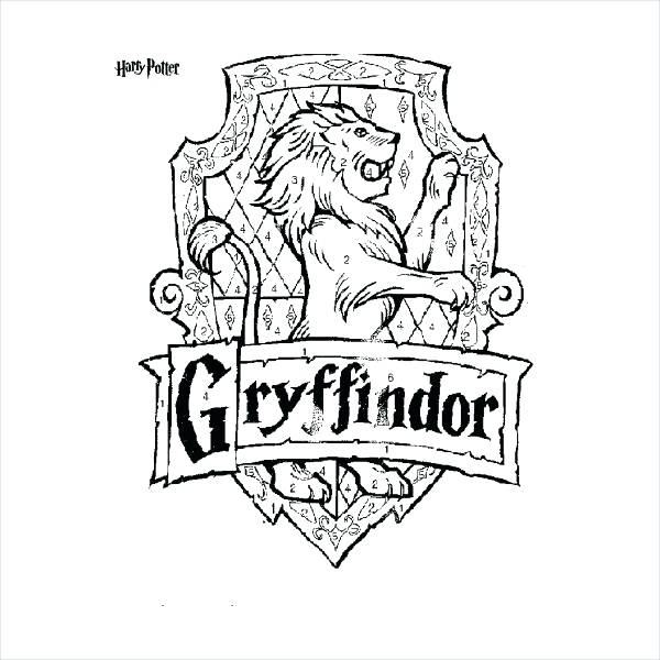 600x600 Hogwarts Crest Coloring Page Harry Potter Coloring Pages Free