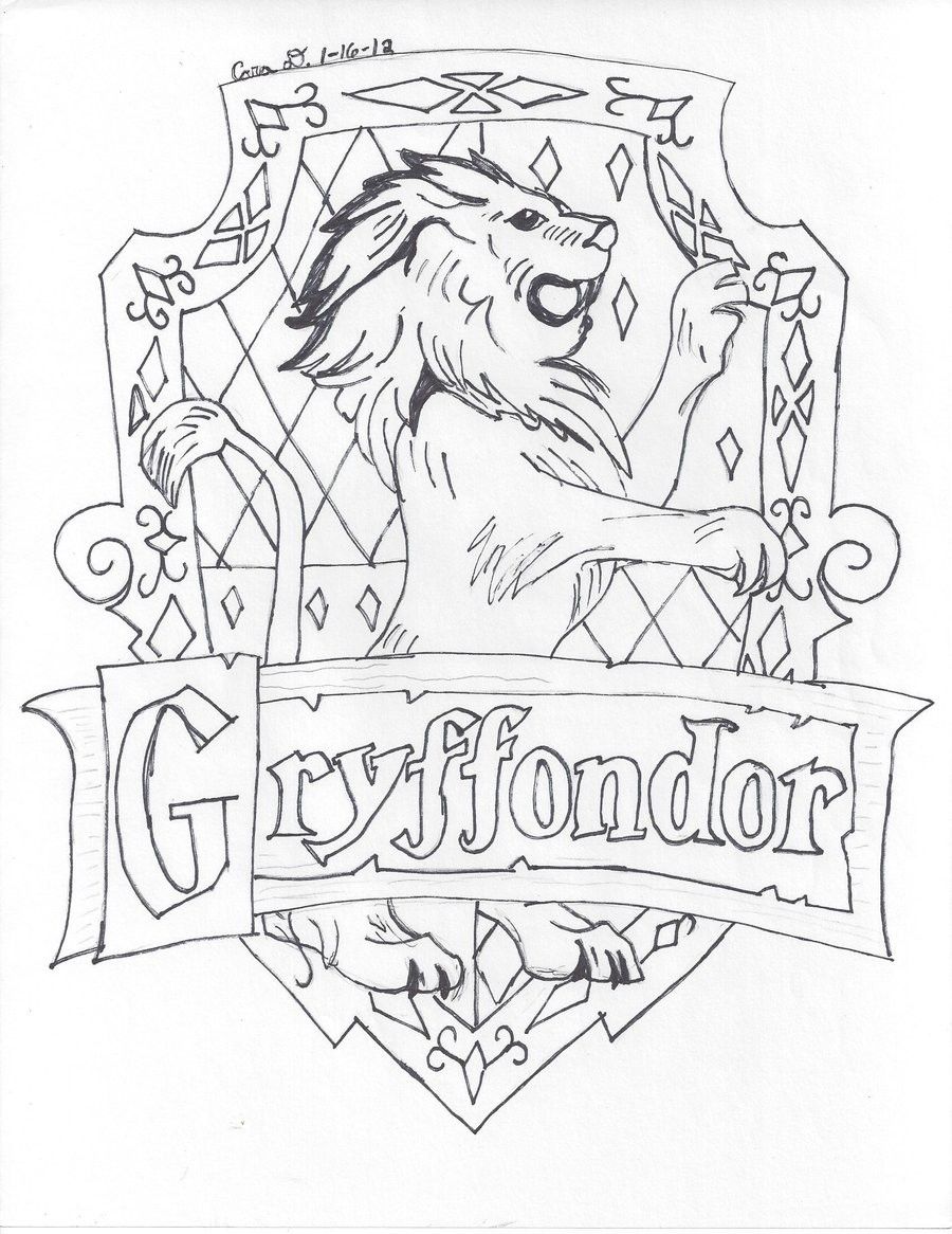 900x1166 Harry Potter Coloring Pages Hogwarts Crest New Gryffindor Crest
