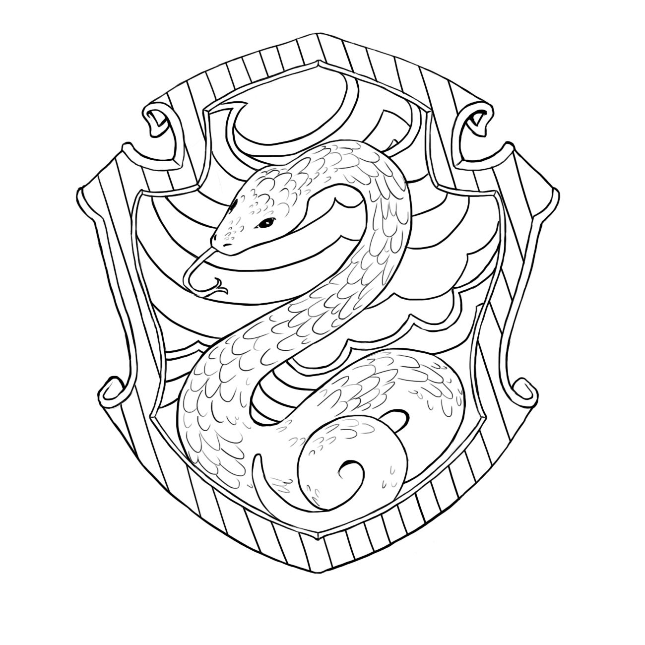 1300x1300 Ultimate Hogwarts Houses Coloring Pages Exploit Harry Potter