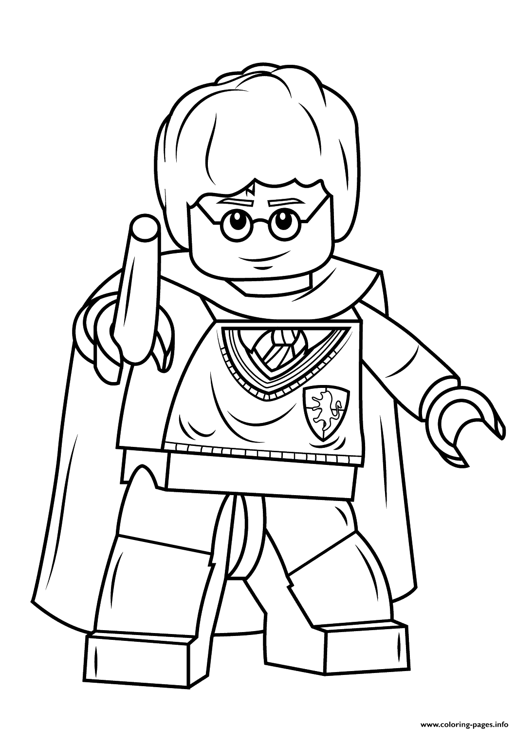 1060x1500 Print Lego Harry Potter With Wand Coloring Pages Lego World