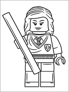 236x314 Lego Harry Potter With Wand Coloring Page Free Printable