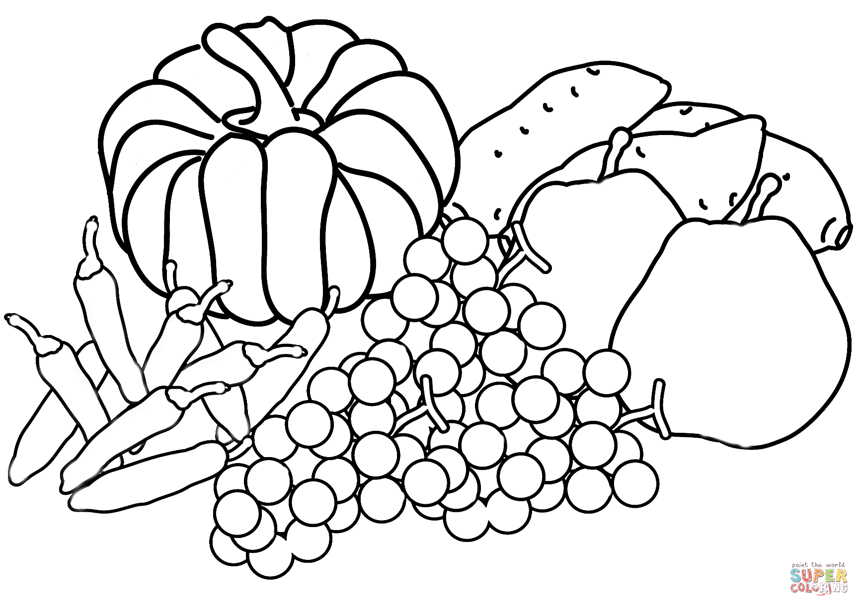 1729x1221 Harvest Coloring Pages