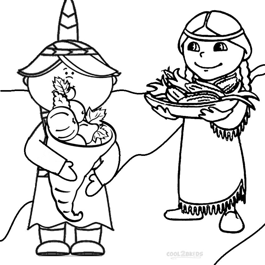 850x850 Printable Pilgrims Coloring Pages For Kids