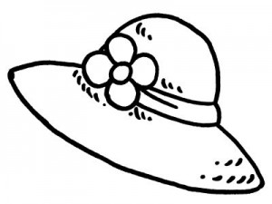 300x225 Beautiful Hat For Girls Coloring Page