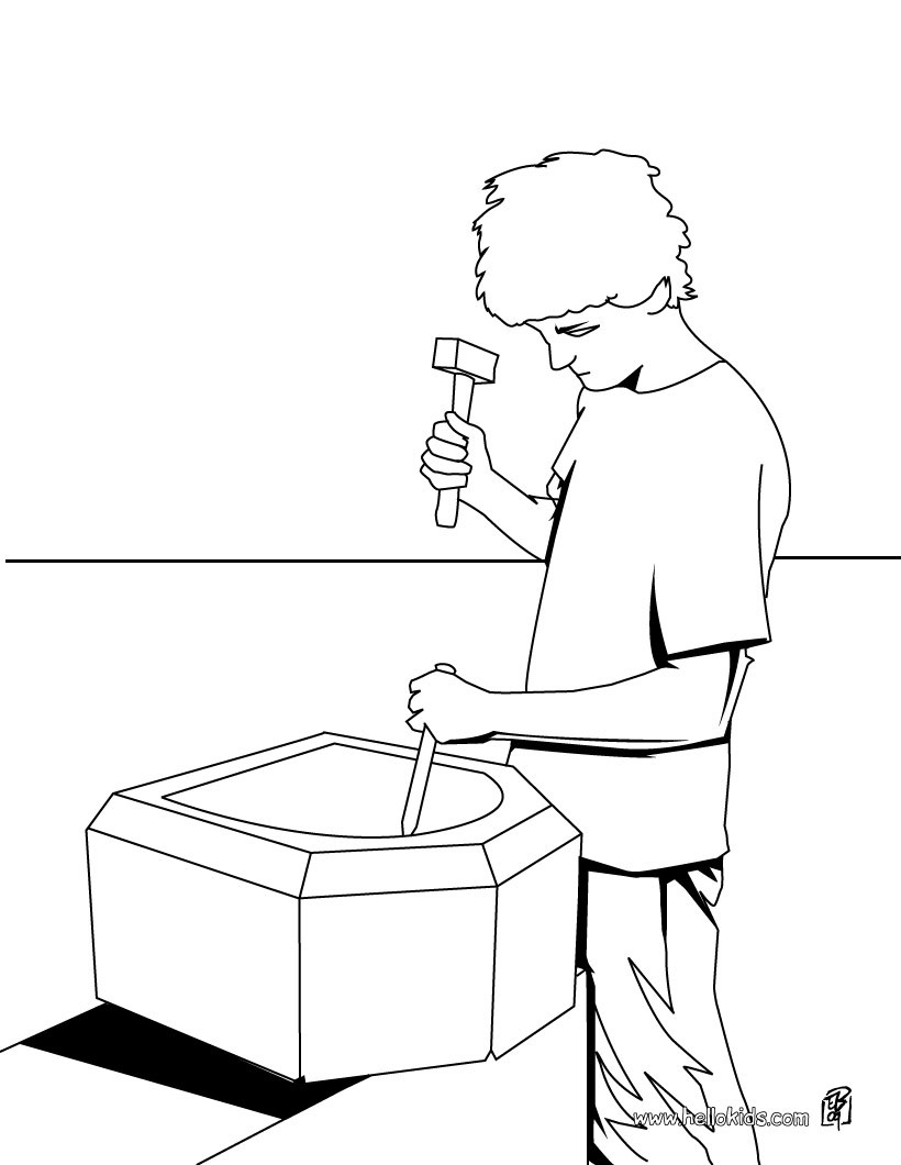 820x1060 Carpenter Coloring Page Amazing Way For Kids To Discover Job