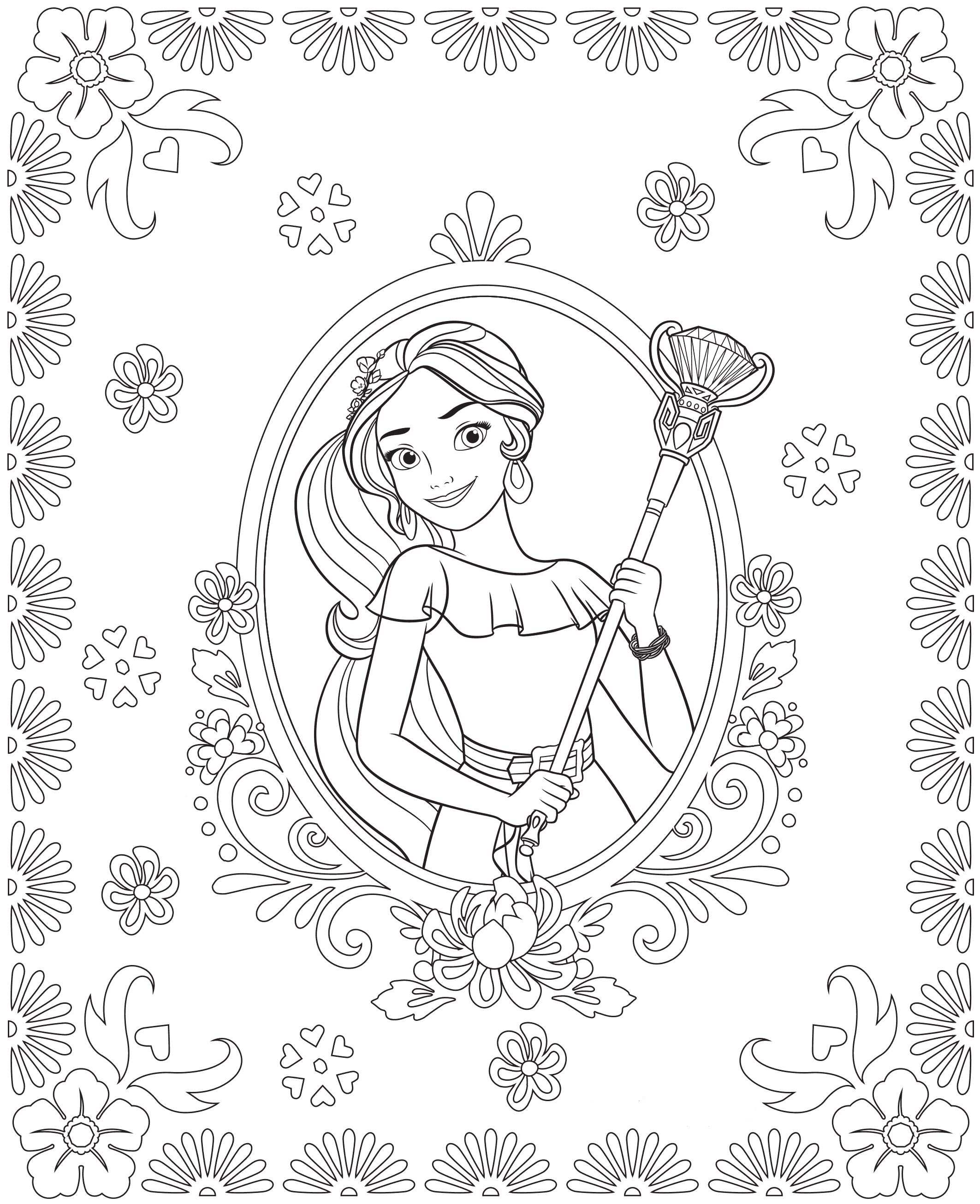 2125x2610 Instructive Princess Elena Coloring Page Pages