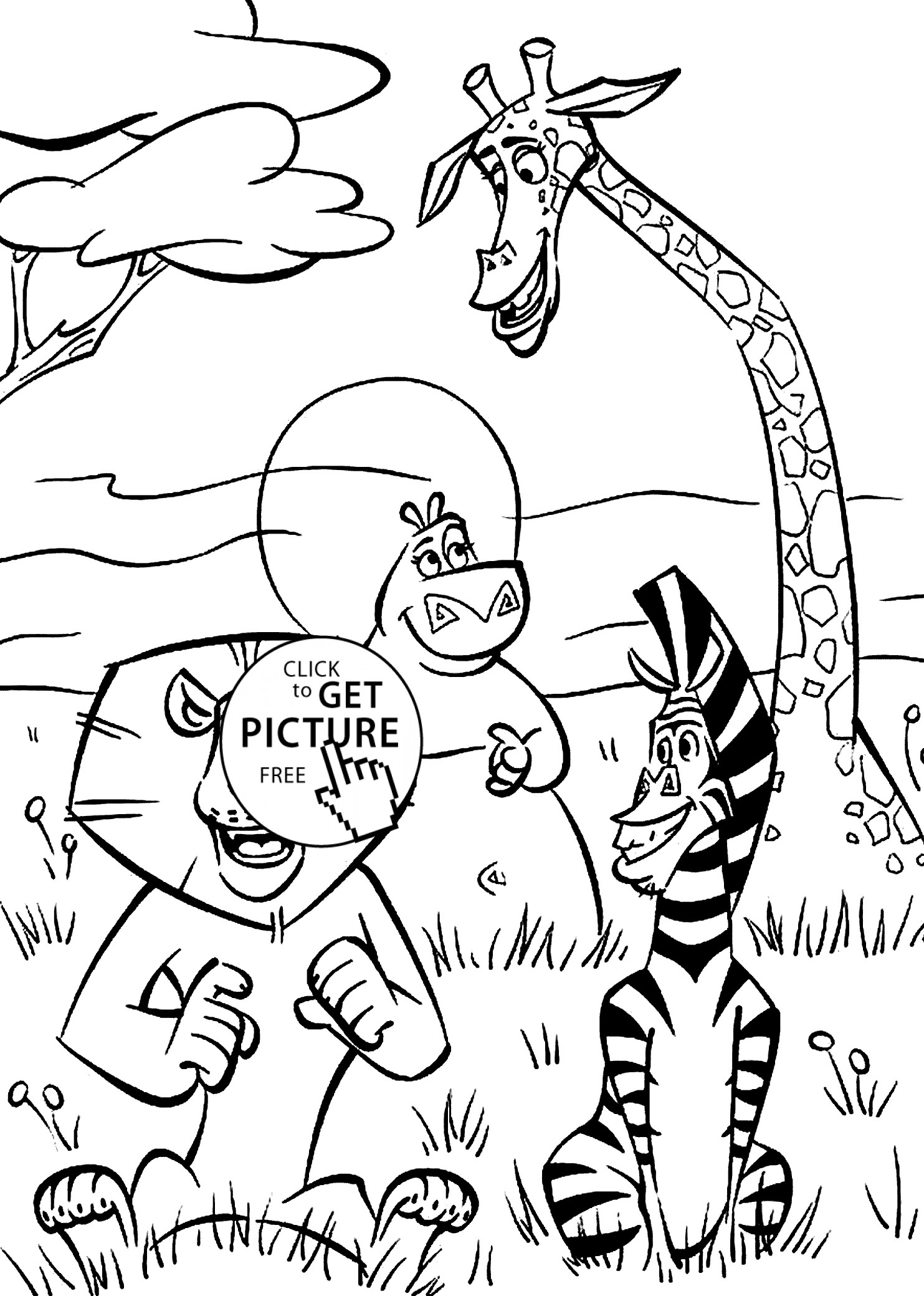 1483x2079 Awesome Madagascar Coloring Pages Free Coloring Pages Download
