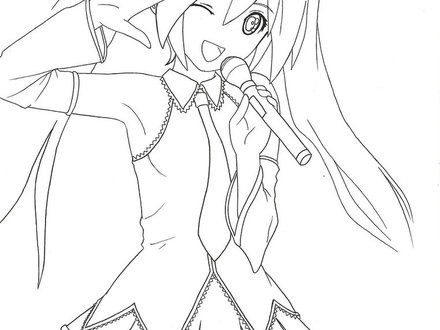 Hatsune Miku Coloring Pages at GetDrawings | Free download