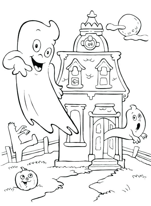 530x722 Monster House Coloring Pages Haunted House Coloring Pages For Kids