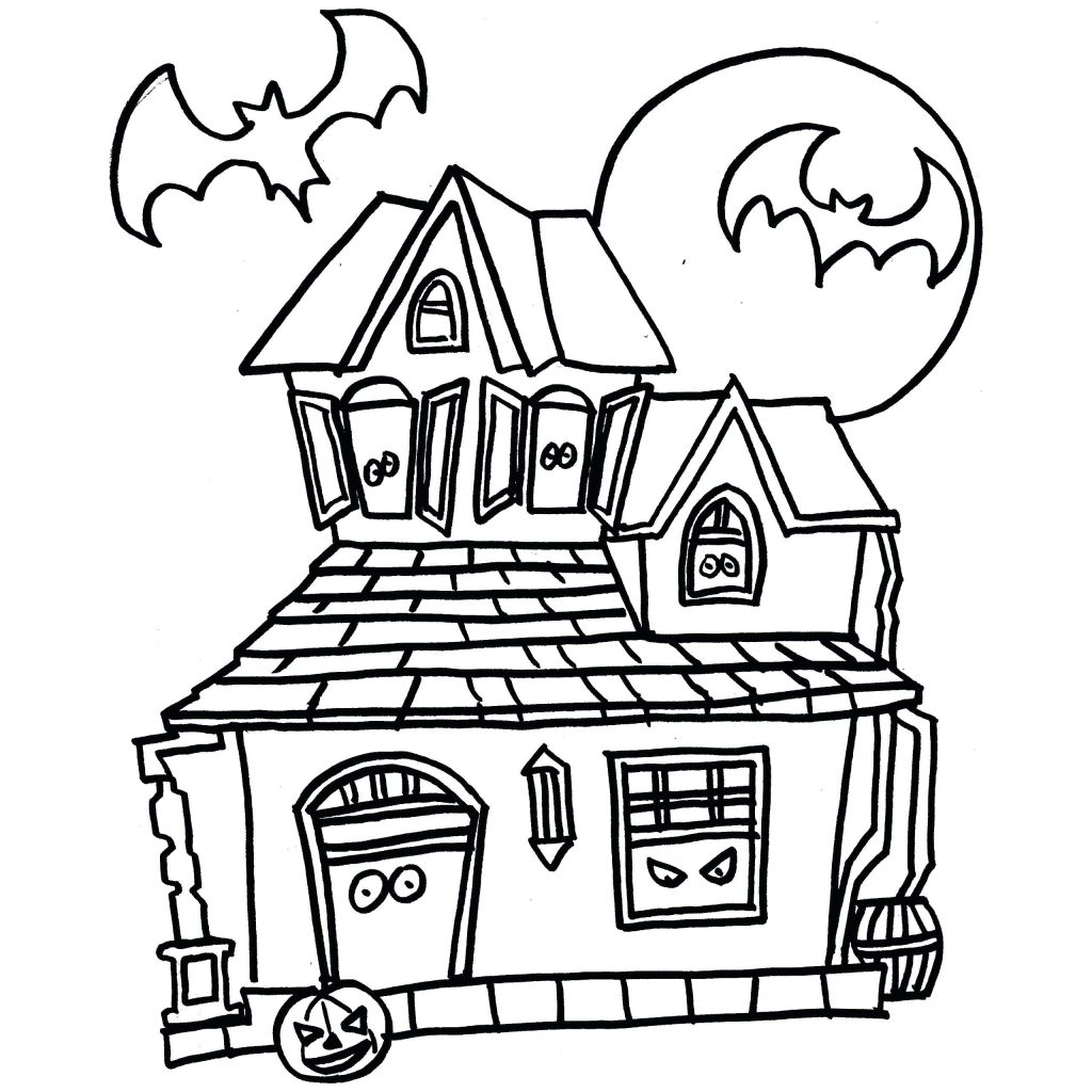 Haunted House Coloring Pages at GetDrawings | Free download