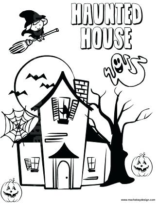 325x420 Haunted House Coloring Pages For Kids Vanda