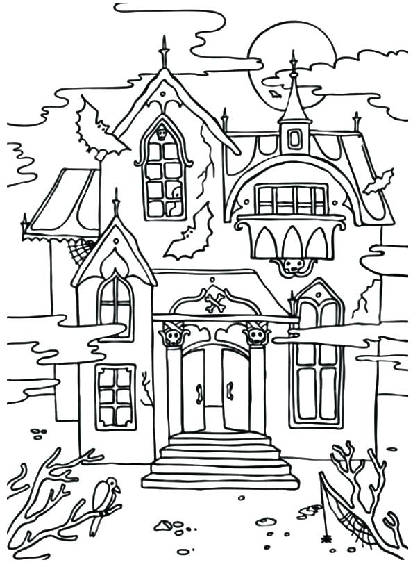595x842 Coloring Page Of A House