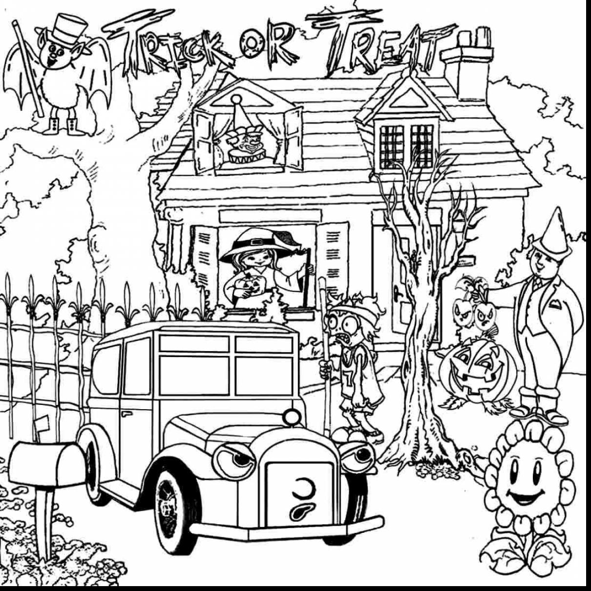 1210x1210 Competitive Coloring Pages Of Haunted Houses H