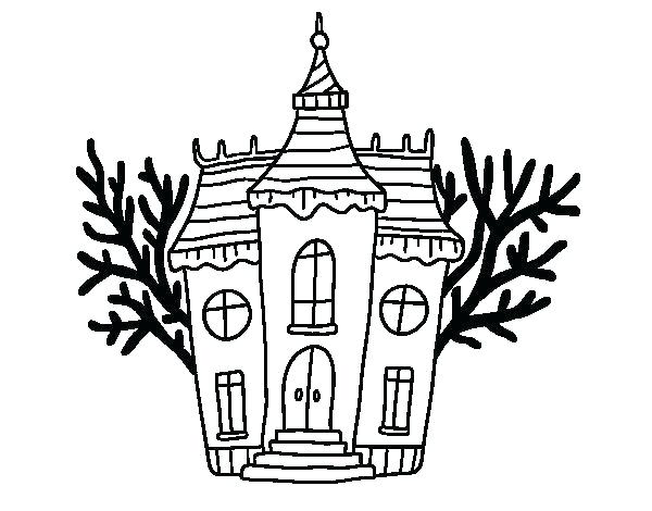 600x470 Fresh Design Home Coloring Pages Com Brilliant Haunted House
