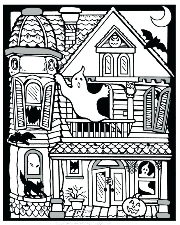 618x773 Haunted Mansion Coloring Pages