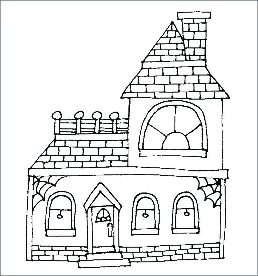 514x550 Coloring Pages Of Haunted Houses Haunted House Coloring Pages