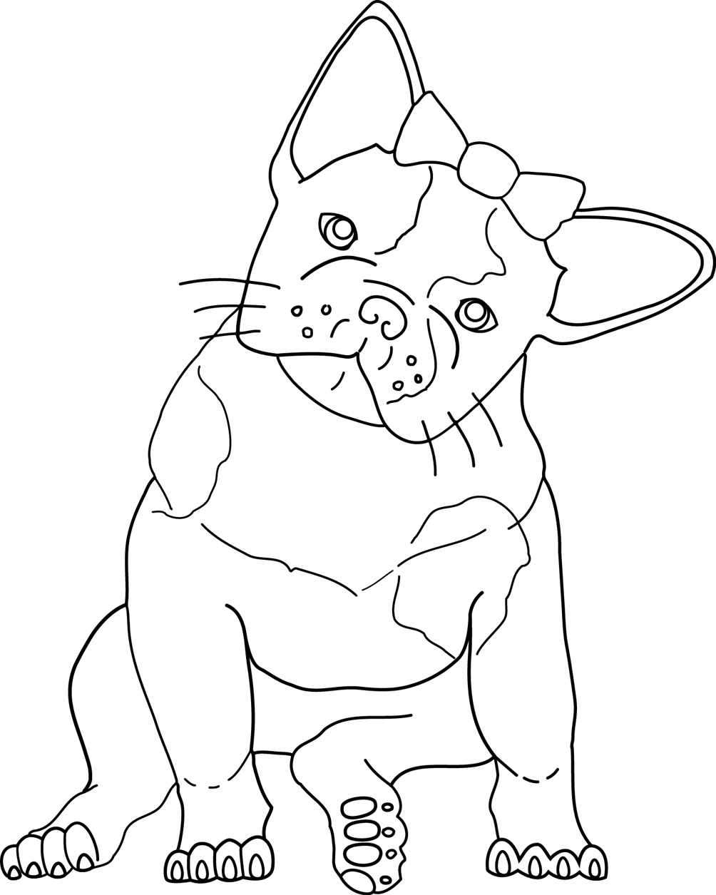1004x1255 French Bulldog Coloring Pages