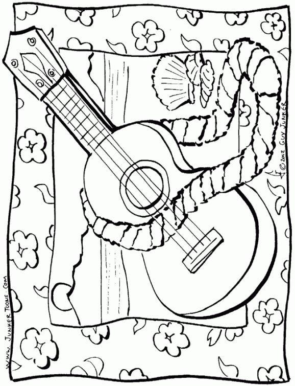 578x755 Hawaii Coloring Pages Free Printables Hawaiian Ukulele Coloring