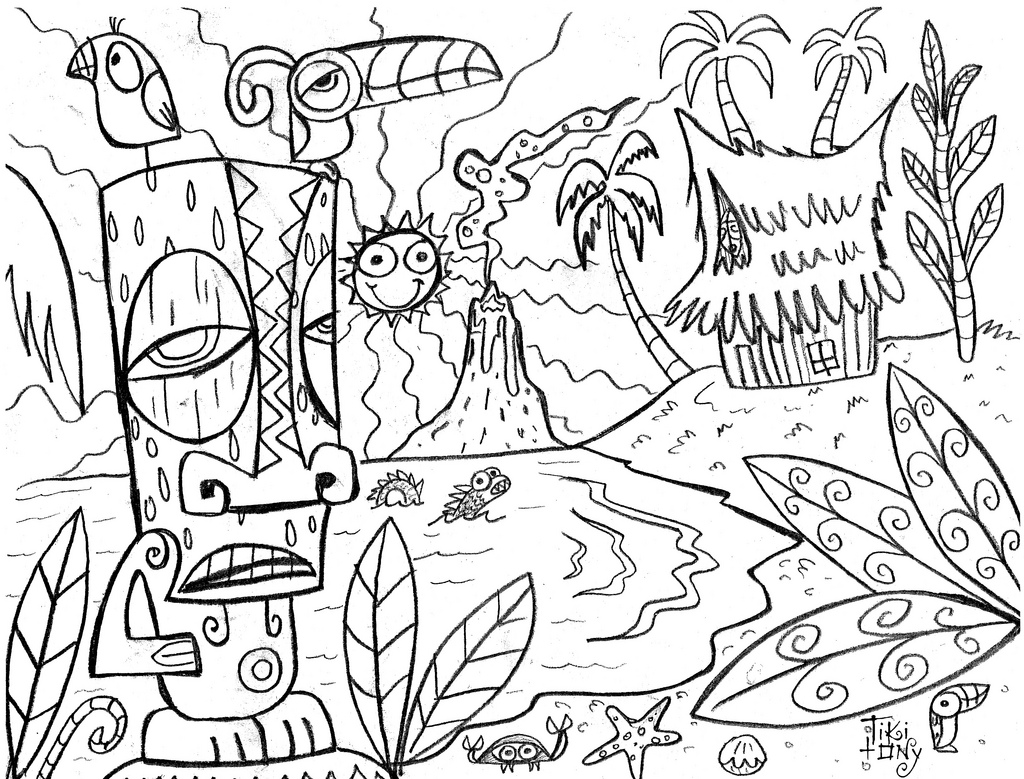 1024x779 Hawaiian Coloring Pages Unlimited Com Ribsvigyapan Hawaii