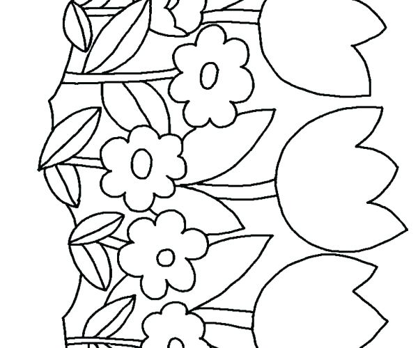 600x500 Free Printable Flowers To Color Hawaiian Flower Coloring Pages