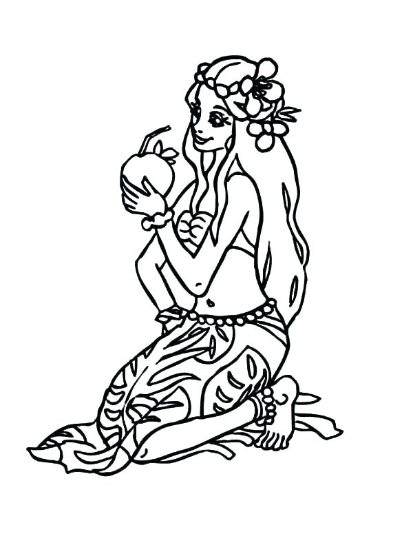 600x775 Hawaiian Coloring Pages Stamp Printable Coloring Page Hawaii