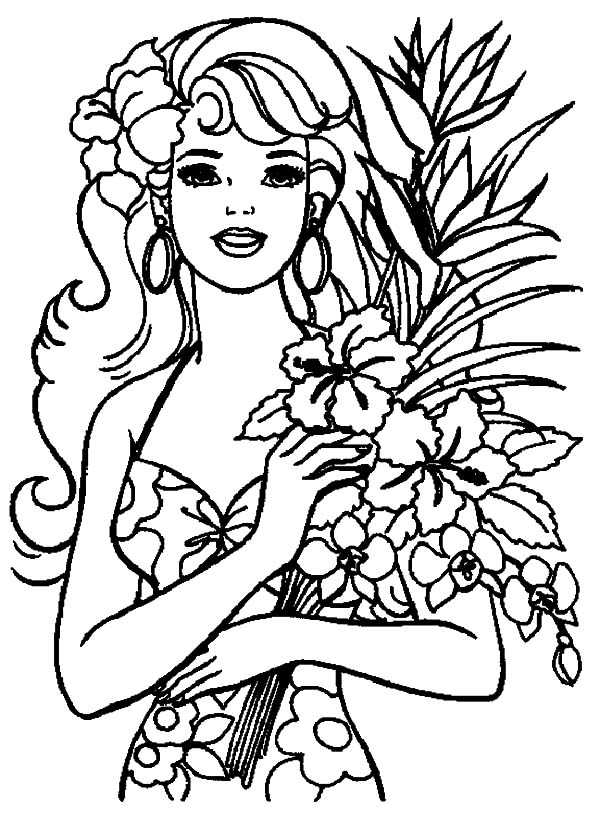 600x834 Hawaiian Girl Coloring Pages Pict