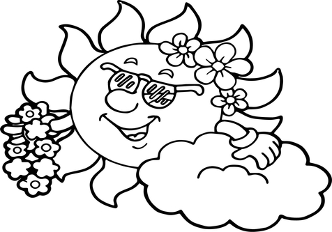 476x333 Sun Coloring Page Image Clipart Images