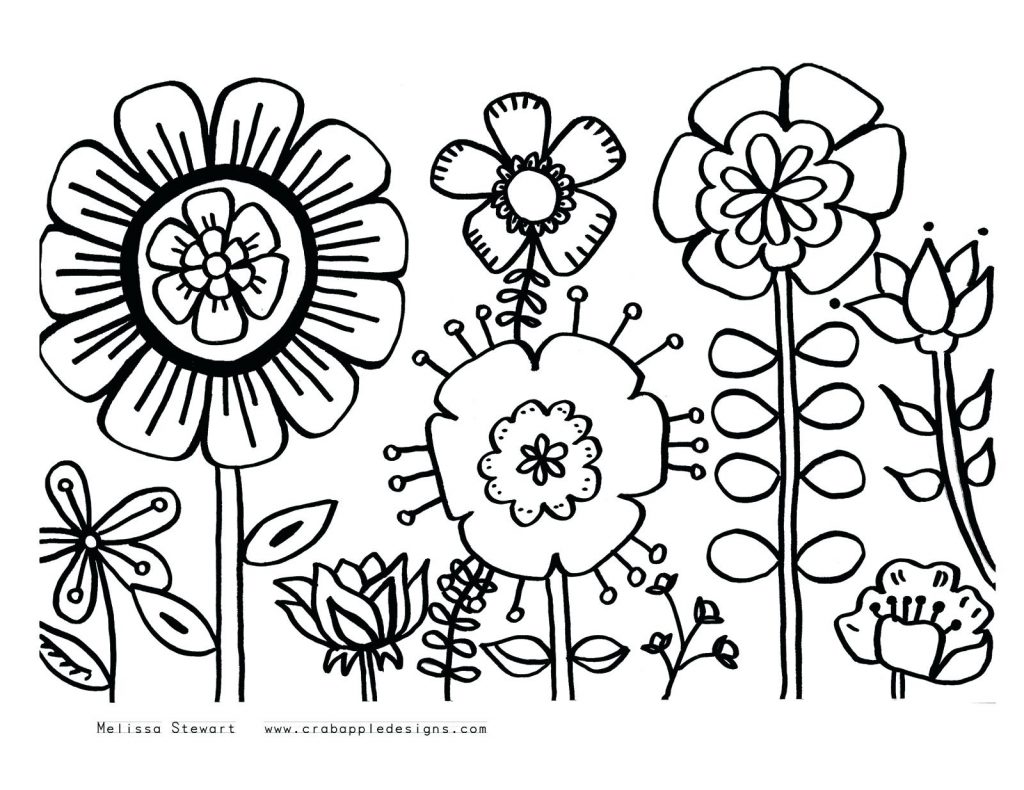 1024x790 Coloring Pages Hawaiian Coloring Pages Flowers Page Flower Paint