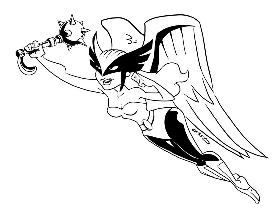 900x689 Hawkgirl Coloring Pages Lineart Hawkworld Hawkgirl