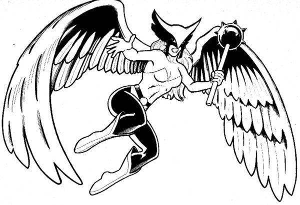 600x411 Hawkgirl Coloring Pages Hawkgirl Coloring Pages Coloring