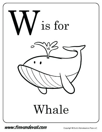 350x453 Wagon Coloring Page Letter W Coloring W Is For Whale Letter W