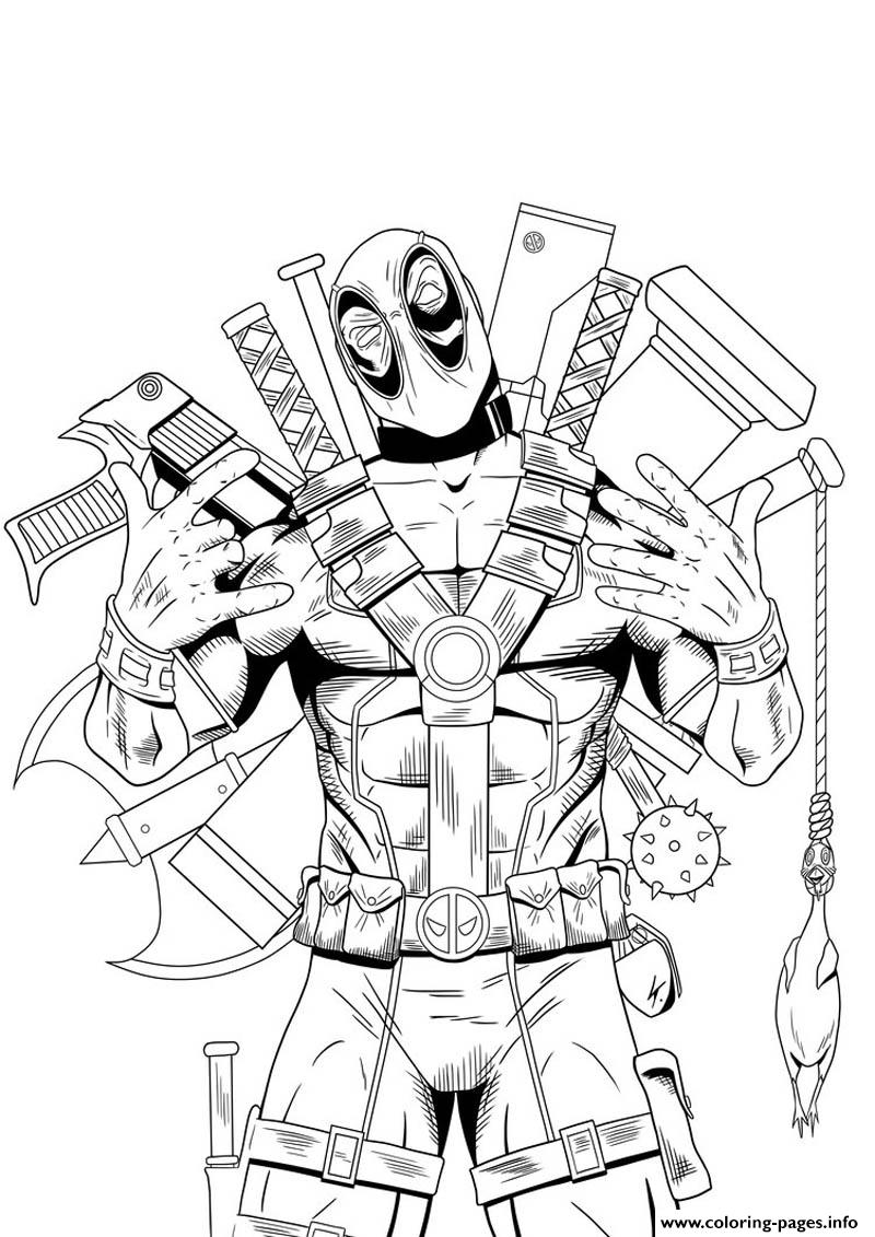 800x1131 Deadpool Hight Quality Hd Coloring Pages Printable