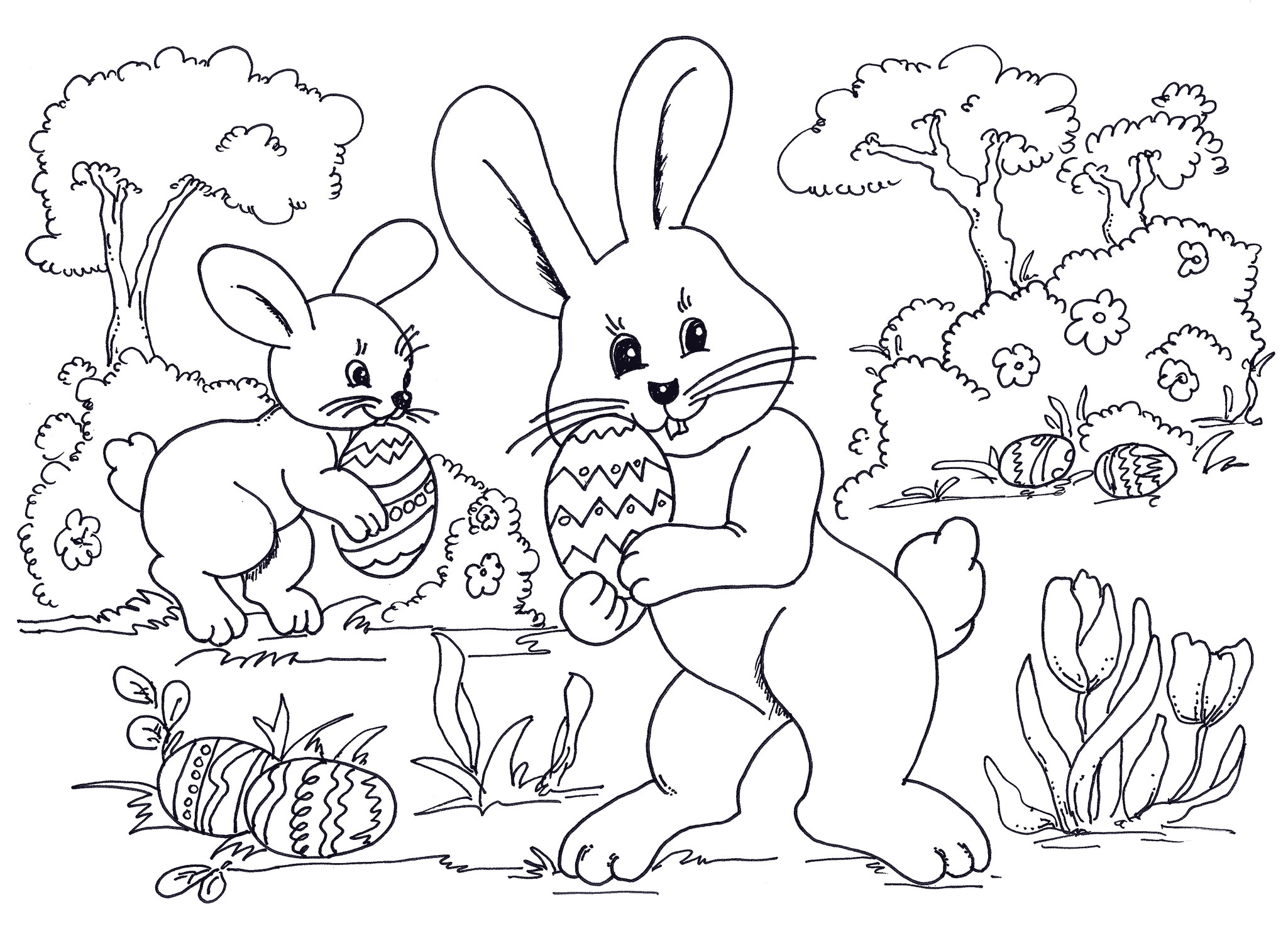 2049x1500 Stupefying Free Easter Coloring Pages To Print Sheets Egg Hunting