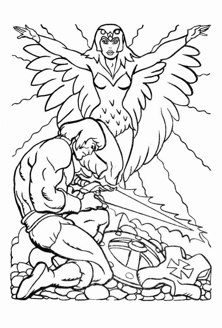 736x1084 He Man Coloring Pages To Print For Adults Colouring Sheets She Ra