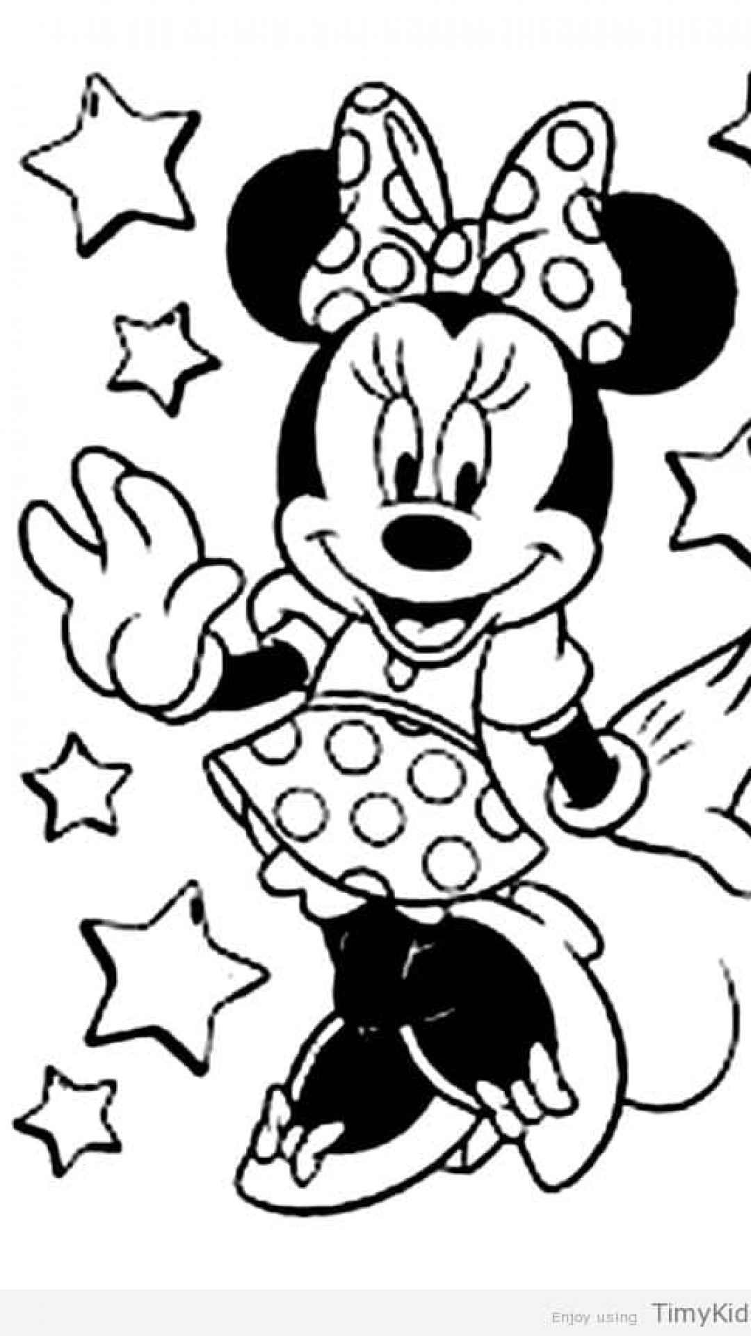 1080x1920 Minnie Mouse Head Coloring Page