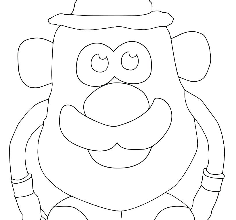 821x768 Potato Coloring Pages