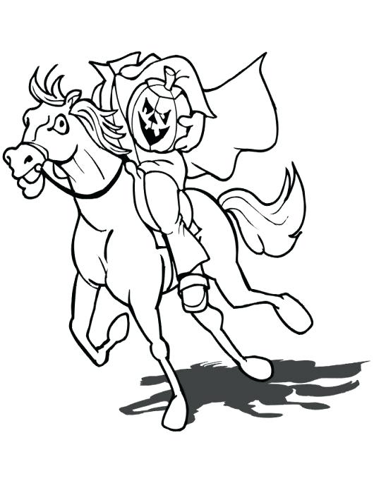 530x685 Headless Horseman Coloring Pages