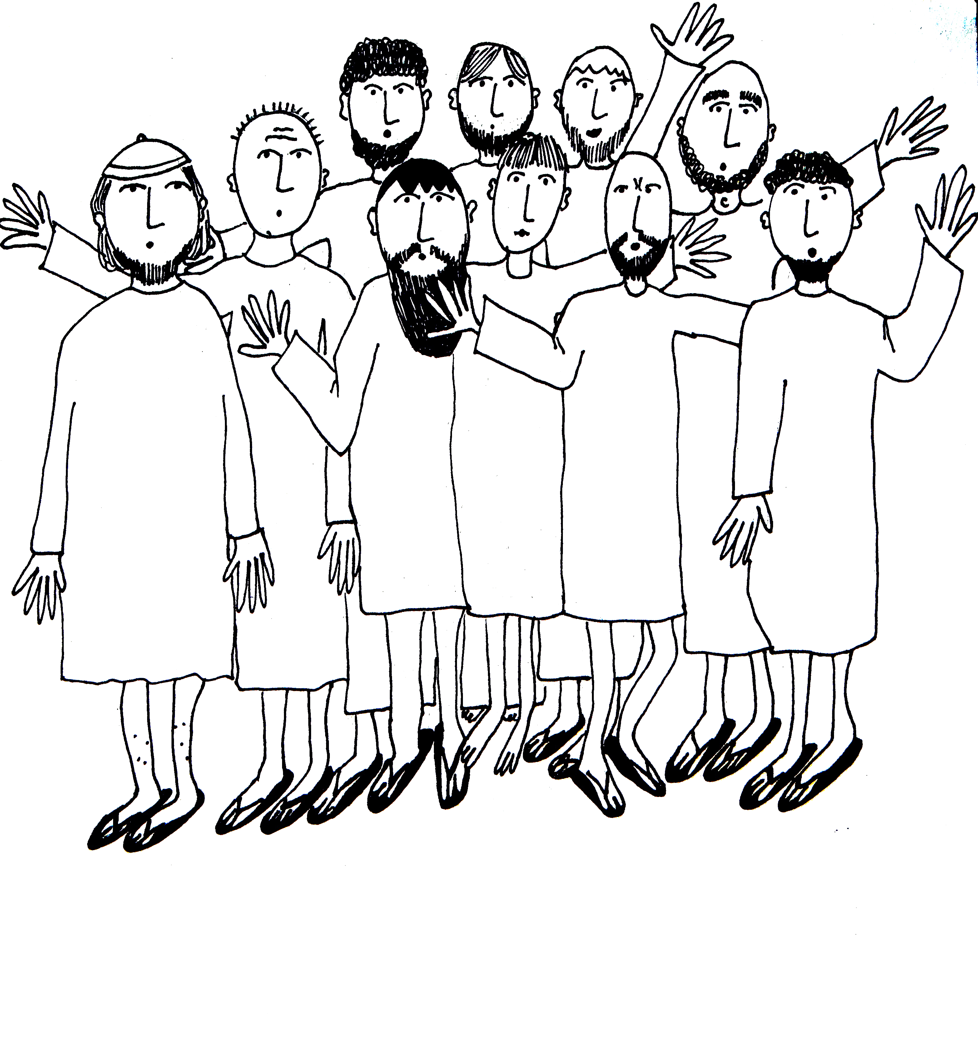 3131x3382 Healing Of The Ten Lepers Coloring Pages Bible Lesson