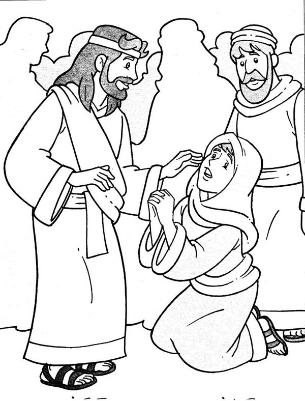 600x788 Jesus Heals The Sick In Miracles Of Jesus Coloring Page
