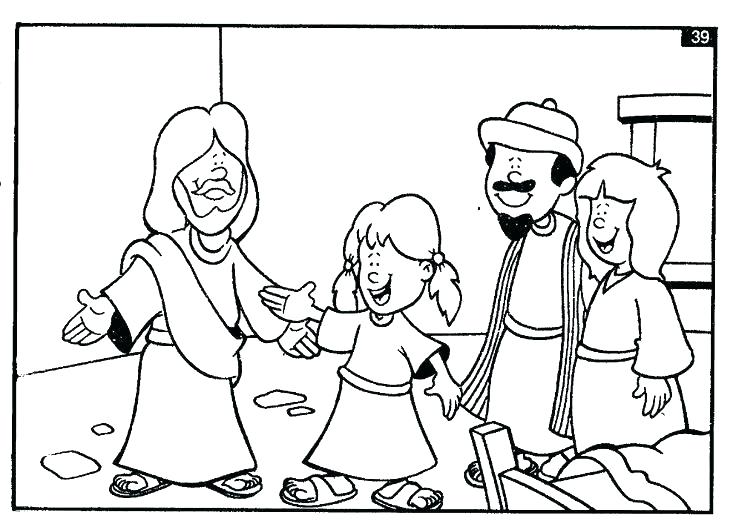 736x524 Healing Coloring Pages Daughter Coloring Page Dinner Party Bible