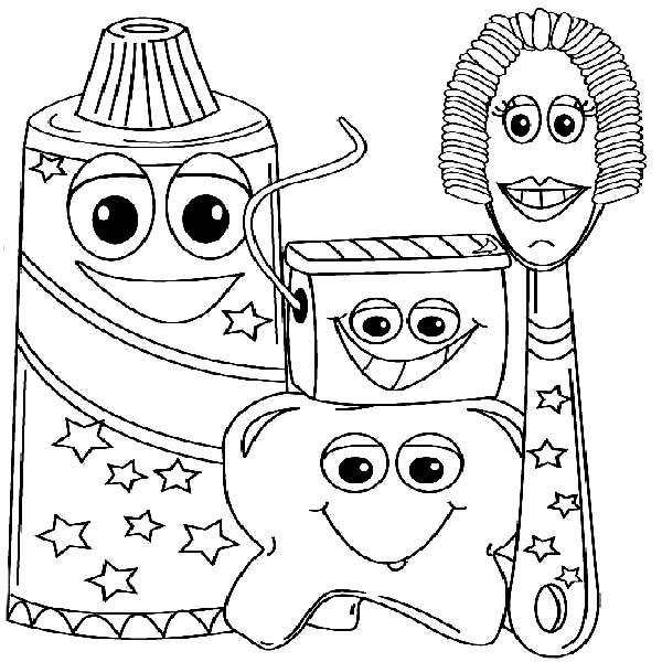 600x600 Example Picture Of Dental Health Coloring Page Color Luna